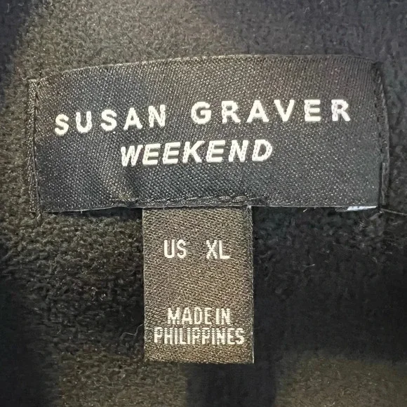 Susan Graver Weekend Printed Polar Fleece Bomber Jacket. Size Extra Large.‎ - Picture 3 of 13